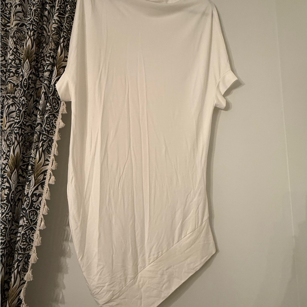 Elegant Asymmetrical White Dress/ Tunic